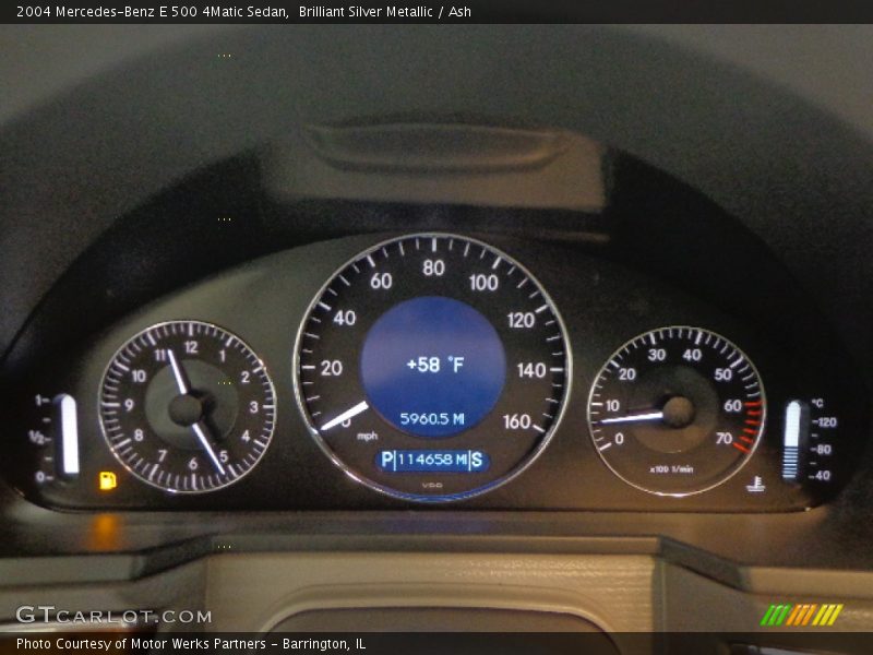 Brilliant Silver Metallic / Ash 2004 Mercedes-Benz E 500 4Matic Sedan