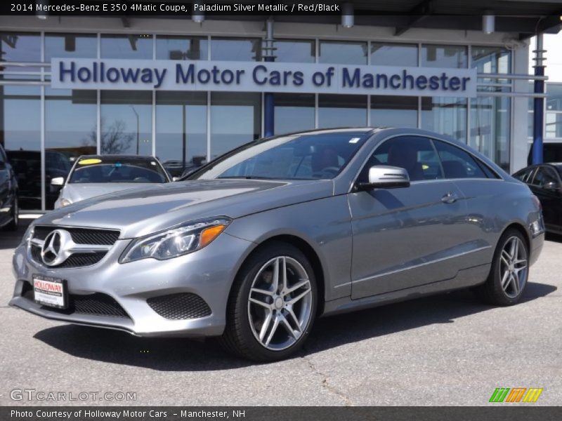 Paladium Silver Metallic / Red/Black 2014 Mercedes-Benz E 350 4Matic Coupe