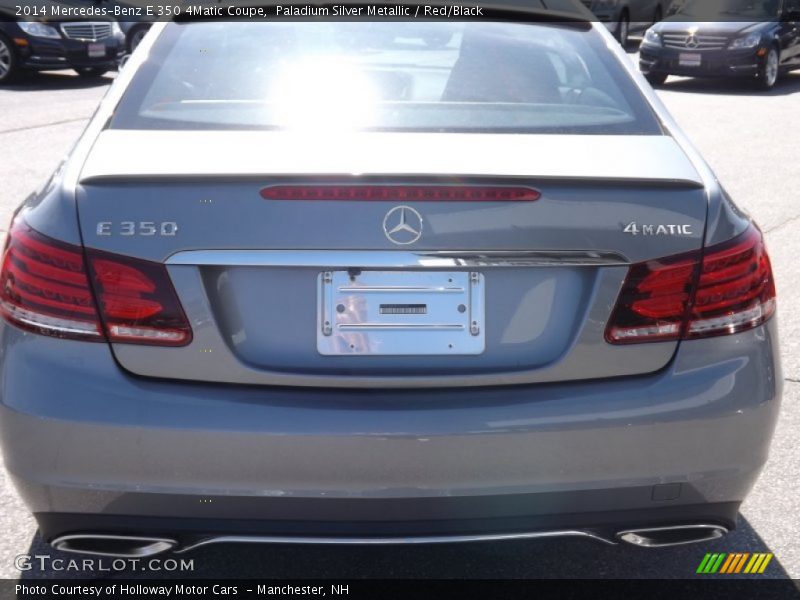 Paladium Silver Metallic / Red/Black 2014 Mercedes-Benz E 350 4Matic Coupe