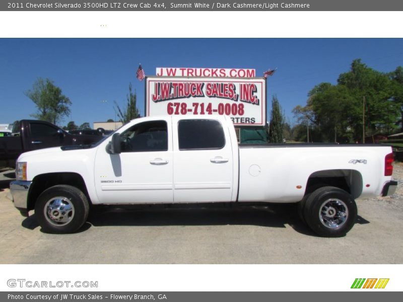 Summit White / Dark Cashmere/Light Cashmere 2011 Chevrolet Silverado 3500HD LTZ Crew Cab 4x4