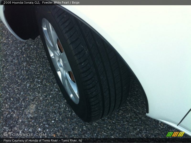 Powder White Pearl / Beige 2008 Hyundai Sonata GLS