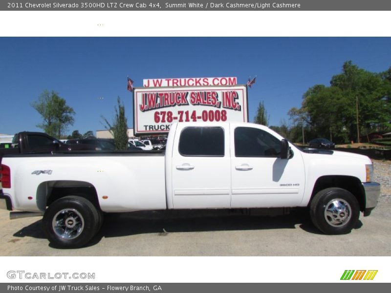 Summit White / Dark Cashmere/Light Cashmere 2011 Chevrolet Silverado 3500HD LTZ Crew Cab 4x4