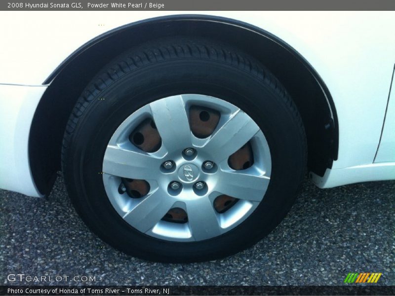 Powder White Pearl / Beige 2008 Hyundai Sonata GLS