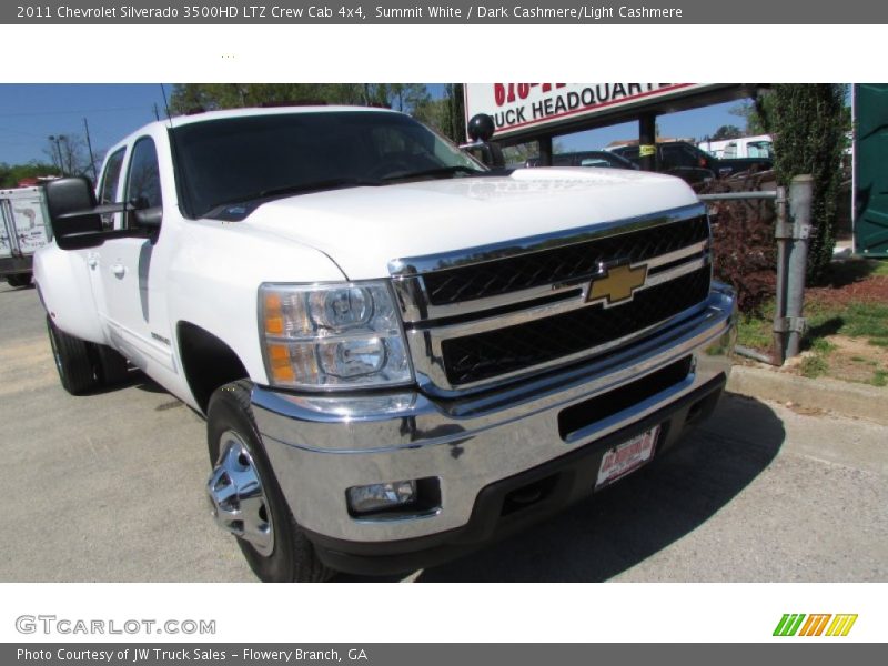 Summit White / Dark Cashmere/Light Cashmere 2011 Chevrolet Silverado 3500HD LTZ Crew Cab 4x4