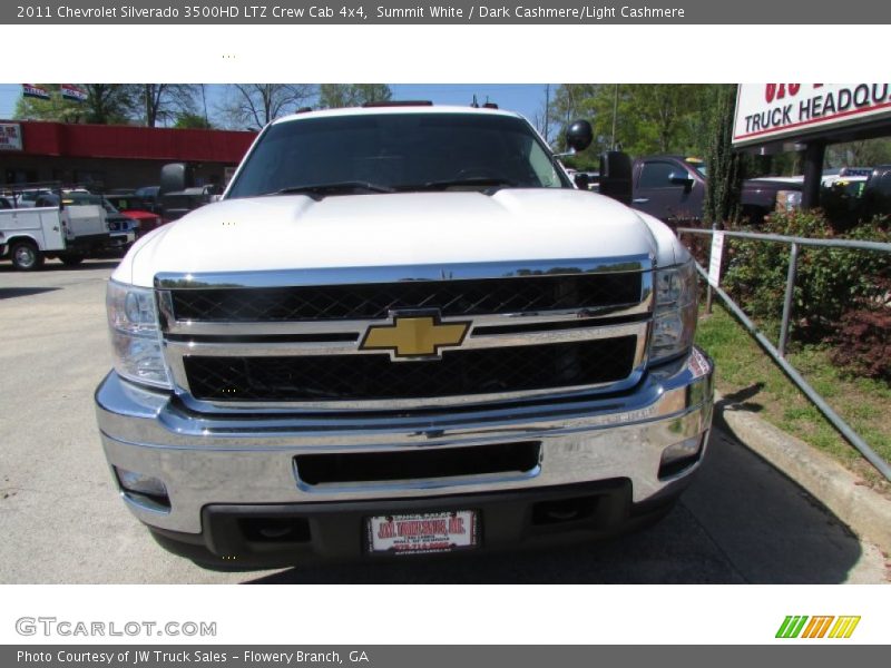 Summit White / Dark Cashmere/Light Cashmere 2011 Chevrolet Silverado 3500HD LTZ Crew Cab 4x4