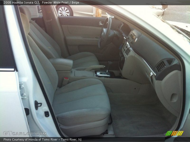 Powder White Pearl / Beige 2008 Hyundai Sonata GLS