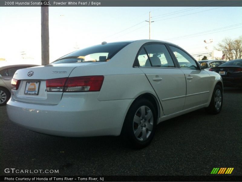 Powder White Pearl / Beige 2008 Hyundai Sonata GLS