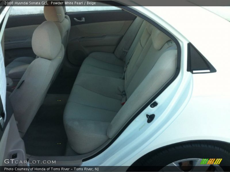 Powder White Pearl / Beige 2008 Hyundai Sonata GLS