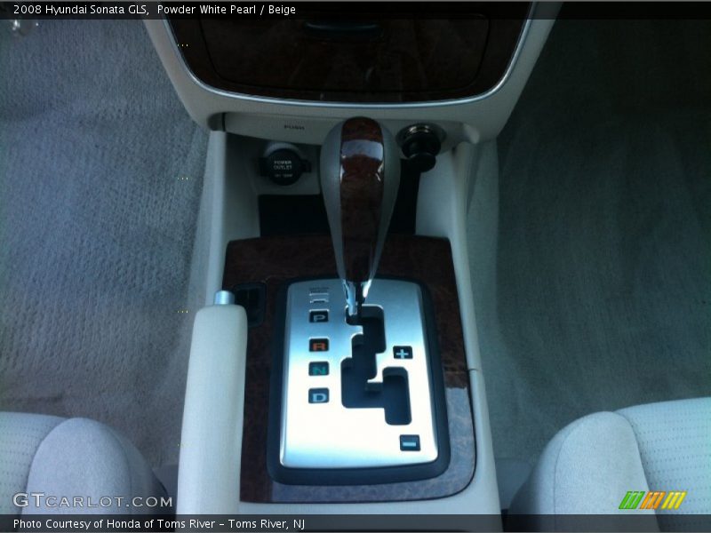 Powder White Pearl / Beige 2008 Hyundai Sonata GLS