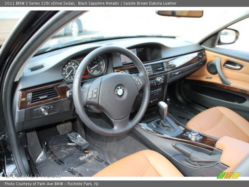 Black Sapphire Metallic / Saddle Brown Dakota Leather 2011 BMW 3 Series 328i xDrive Sedan