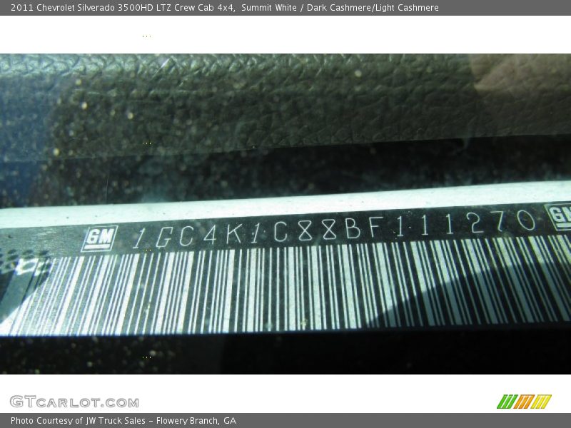 Summit White / Dark Cashmere/Light Cashmere 2011 Chevrolet Silverado 3500HD LTZ Crew Cab 4x4