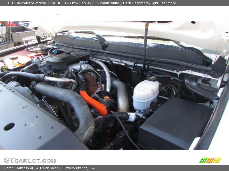 Summit White / Dark Cashmere/Light Cashmere 2011 Chevrolet Silverado 3500HD LTZ Crew Cab 4x4