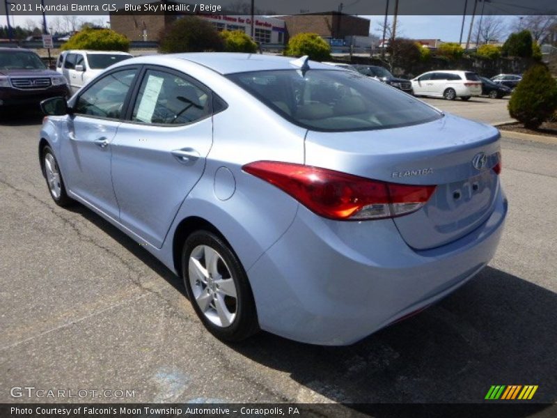 Blue Sky Metallic / Beige 2011 Hyundai Elantra GLS