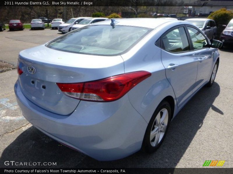 Blue Sky Metallic / Beige 2011 Hyundai Elantra GLS