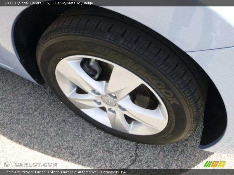 Blue Sky Metallic / Beige 2011 Hyundai Elantra GLS