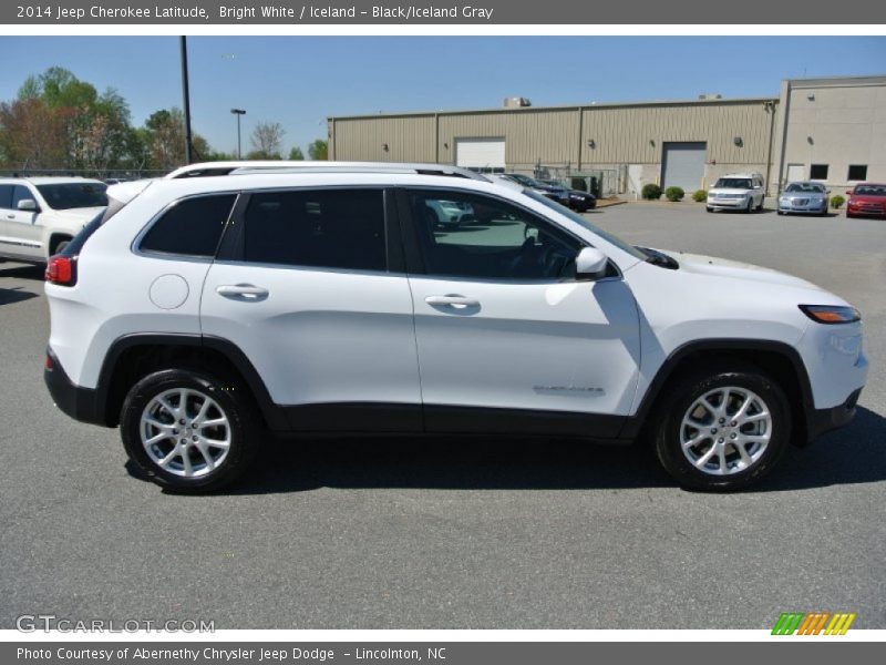 Bright White / Iceland - Black/Iceland Gray 2014 Jeep Cherokee Latitude