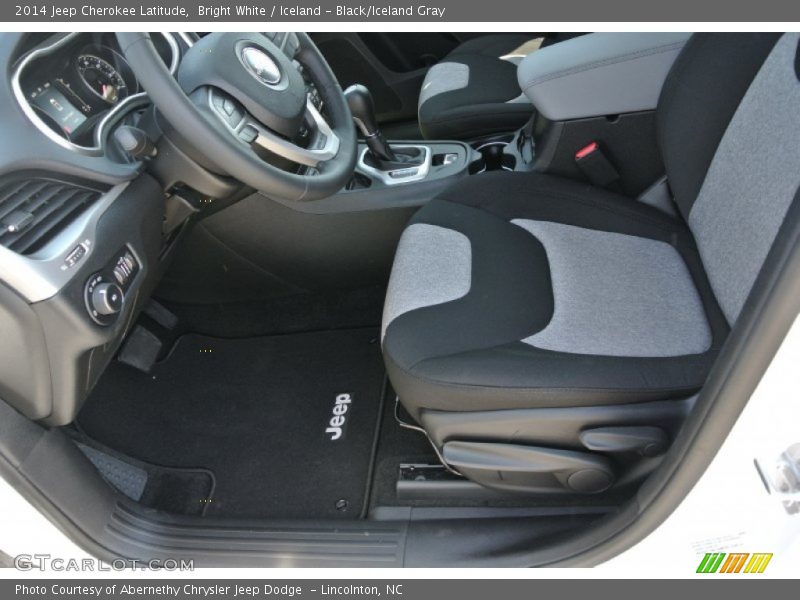 Bright White / Iceland - Black/Iceland Gray 2014 Jeep Cherokee Latitude