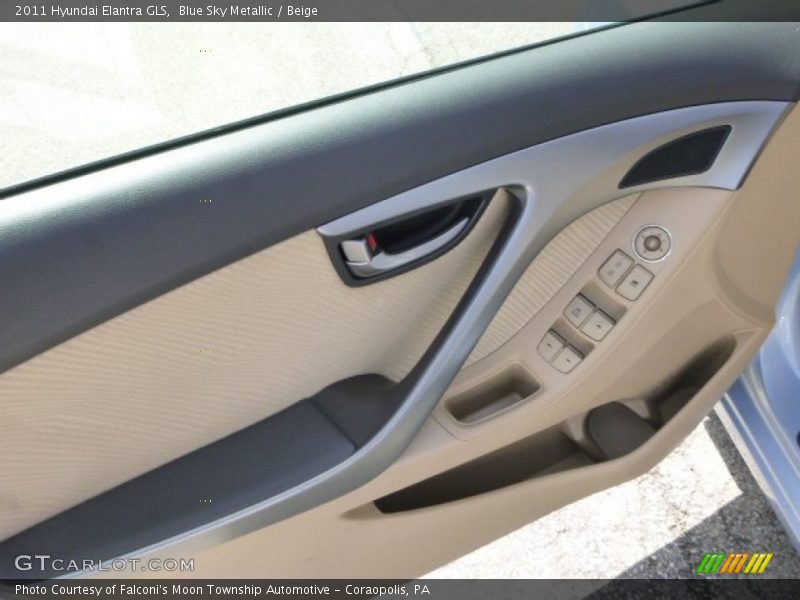 Blue Sky Metallic / Beige 2011 Hyundai Elantra GLS