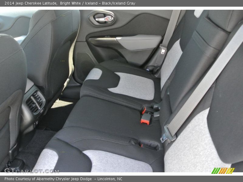 Bright White / Iceland - Black/Iceland Gray 2014 Jeep Cherokee Latitude
