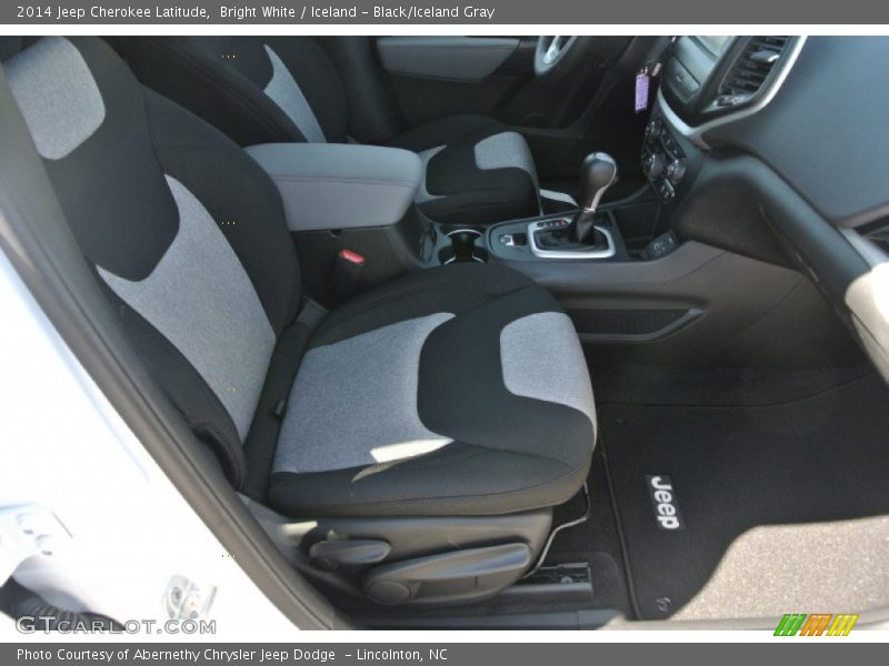 Bright White / Iceland - Black/Iceland Gray 2014 Jeep Cherokee Latitude