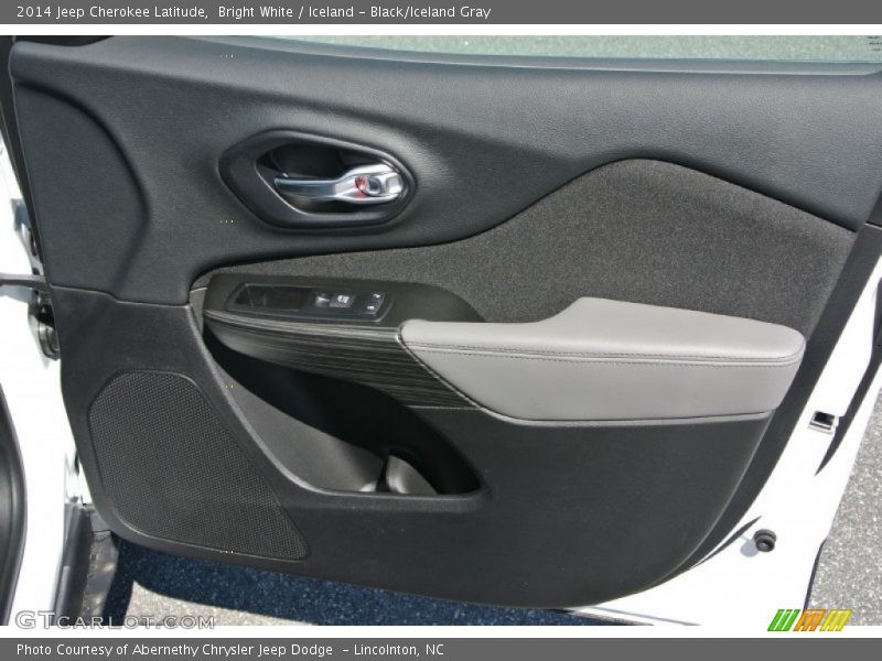 Bright White / Iceland - Black/Iceland Gray 2014 Jeep Cherokee Latitude