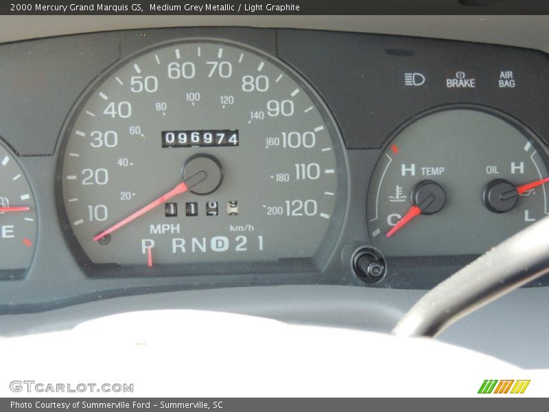 Medium Grey Metallic / Light Graphite 2000 Mercury Grand Marquis GS