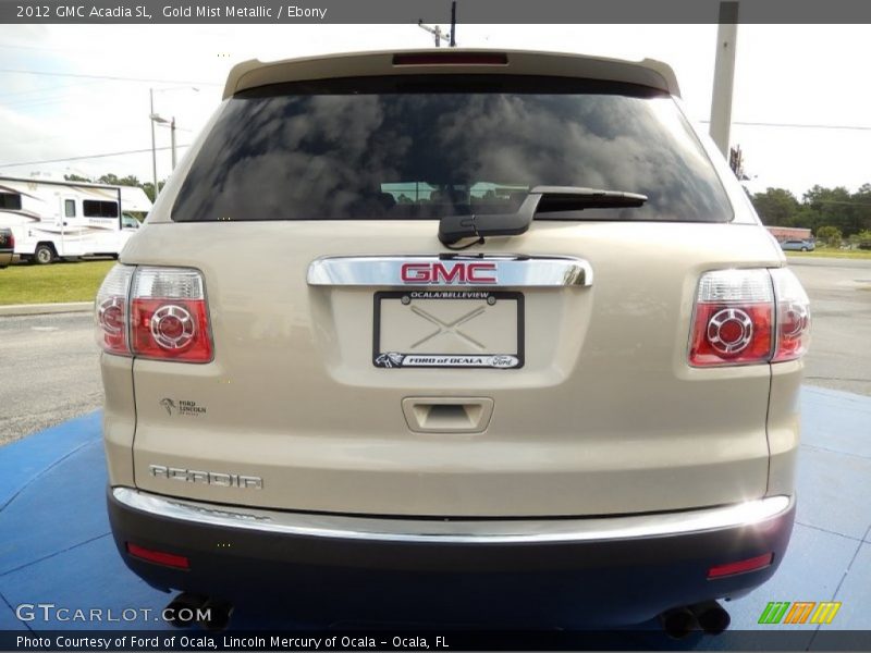 Gold Mist Metallic / Ebony 2012 GMC Acadia SL