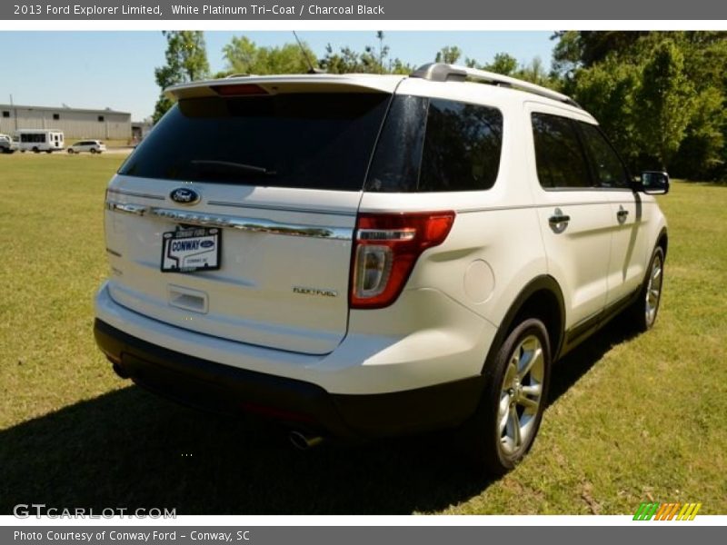 White Platinum Tri-Coat / Charcoal Black 2013 Ford Explorer Limited