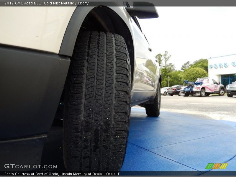 Gold Mist Metallic / Ebony 2012 GMC Acadia SL