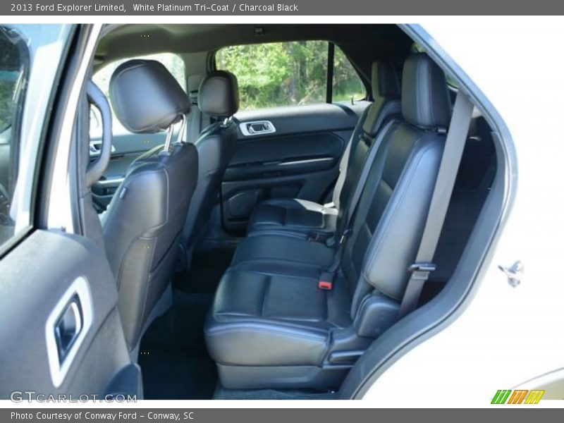 White Platinum Tri-Coat / Charcoal Black 2013 Ford Explorer Limited