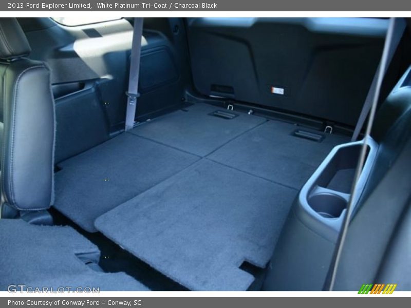White Platinum Tri-Coat / Charcoal Black 2013 Ford Explorer Limited