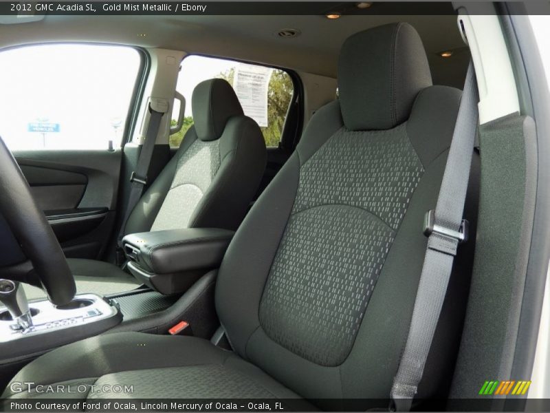 Front Seat of 2012 Acadia SL