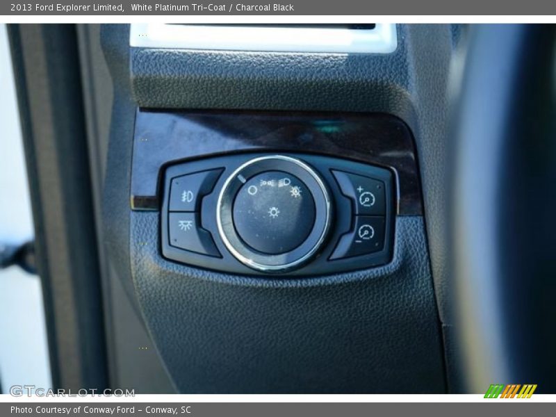 White Platinum Tri-Coat / Charcoal Black 2013 Ford Explorer Limited