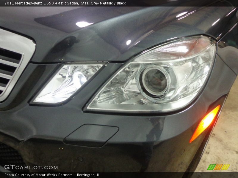 Steel Grey Metallic / Black 2011 Mercedes-Benz E 550 4Matic Sedan
