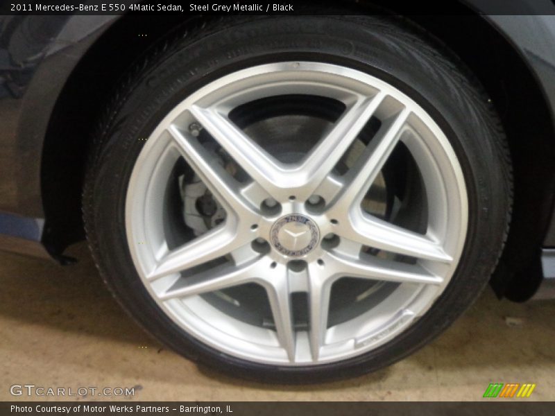 Steel Grey Metallic / Black 2011 Mercedes-Benz E 550 4Matic Sedan