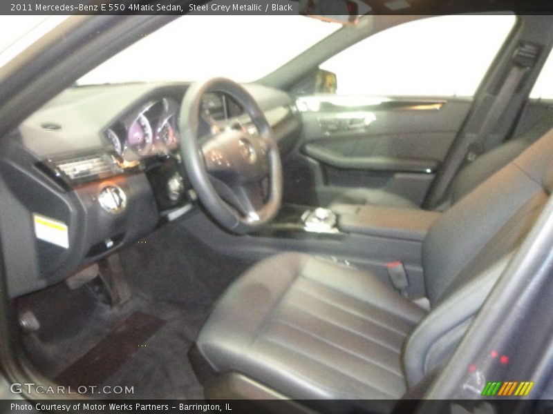 Steel Grey Metallic / Black 2011 Mercedes-Benz E 550 4Matic Sedan