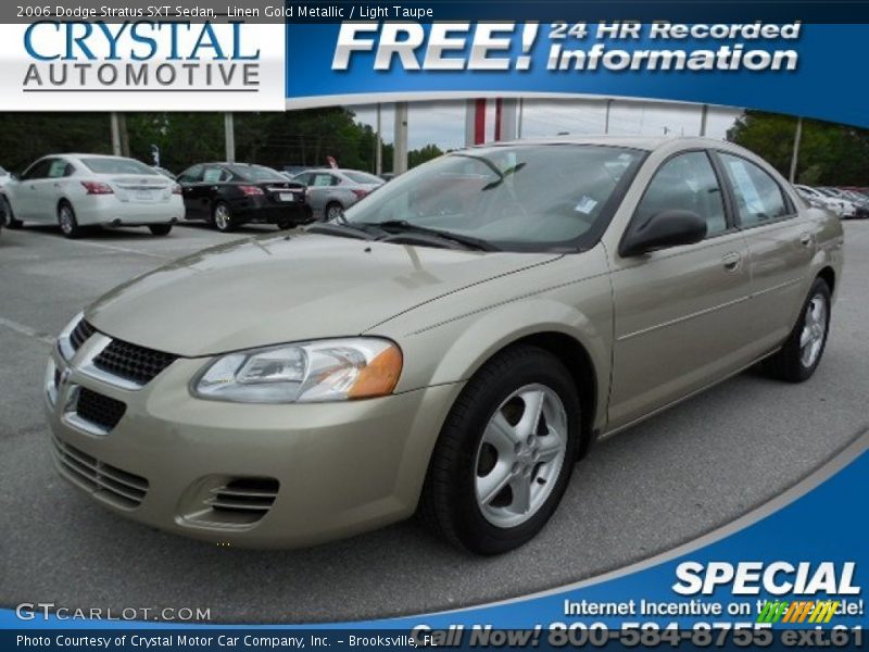 Linen Gold Metallic / Light Taupe 2006 Dodge Stratus SXT Sedan