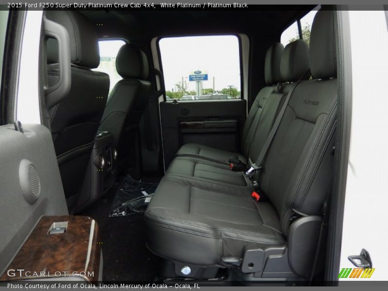 Rear Seat of 2015 F250 Super Duty Platinum Crew Cab 4x4