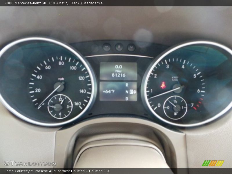 Black / Macadamia 2008 Mercedes-Benz ML 350 4Matic