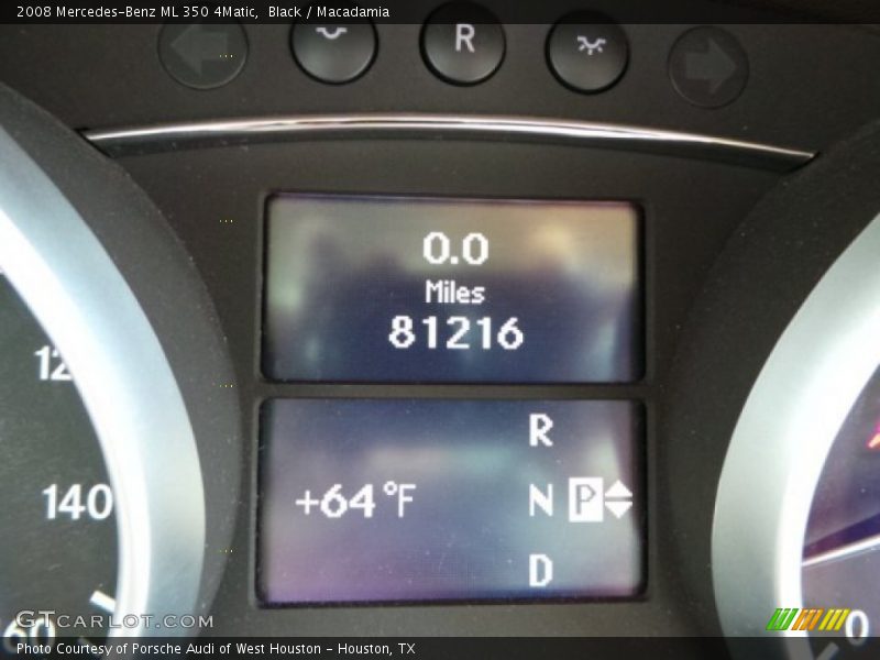 Black / Macadamia 2008 Mercedes-Benz ML 350 4Matic