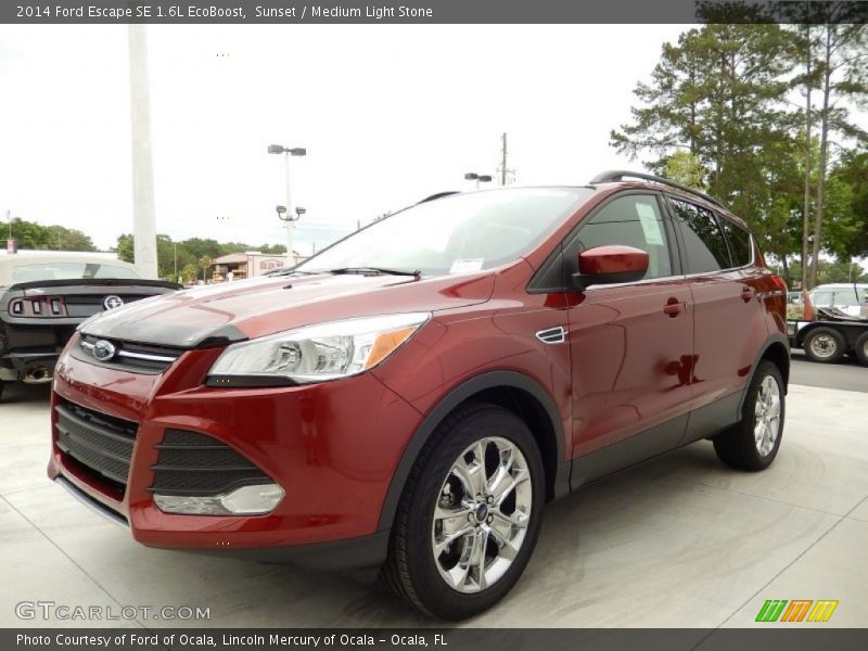Sunset / Medium Light Stone 2014 Ford Escape SE 1.6L EcoBoost