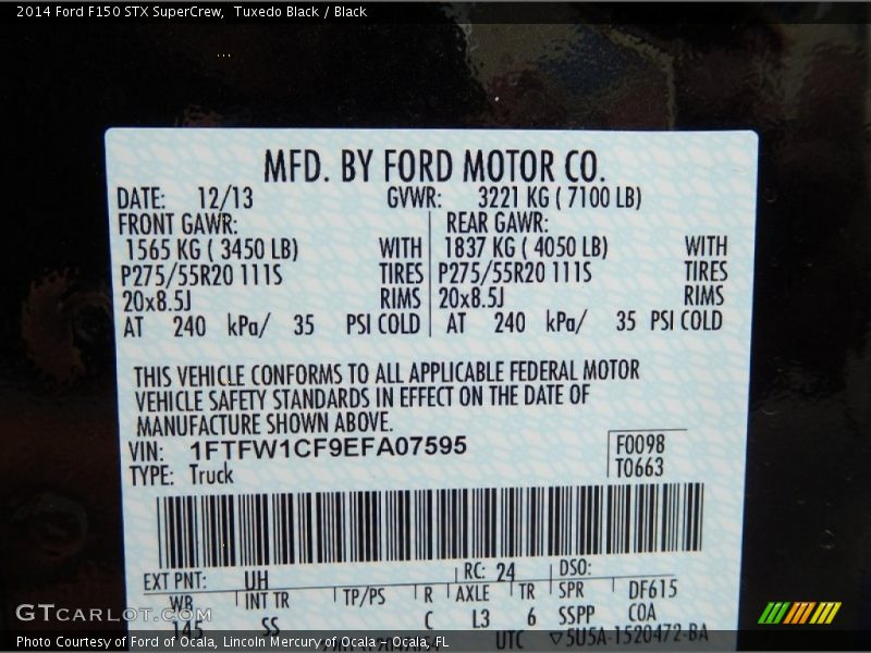 Tuxedo Black / Black 2014 Ford F150 STX SuperCrew