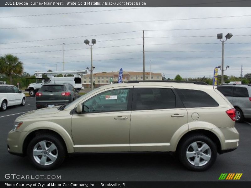 White Gold Metallic / Black/Light Frost Beige 2011 Dodge Journey Mainstreet