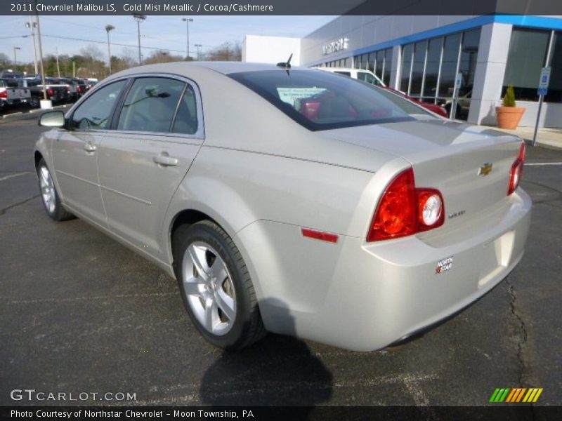 Gold Mist Metallic / Cocoa/Cashmere 2011 Chevrolet Malibu LS