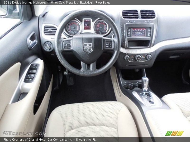 White Gold Metallic / Black/Light Frost Beige 2011 Dodge Journey Mainstreet