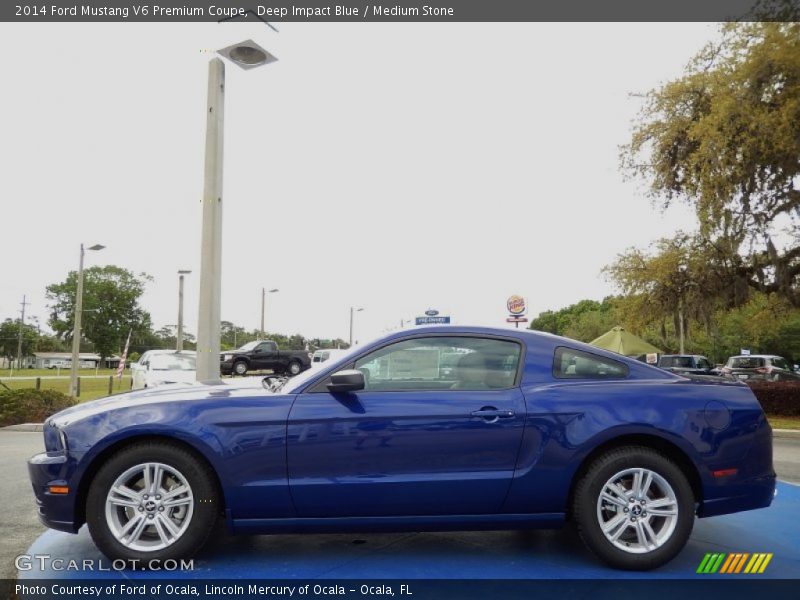  2014 Mustang V6 Premium Coupe Deep Impact Blue