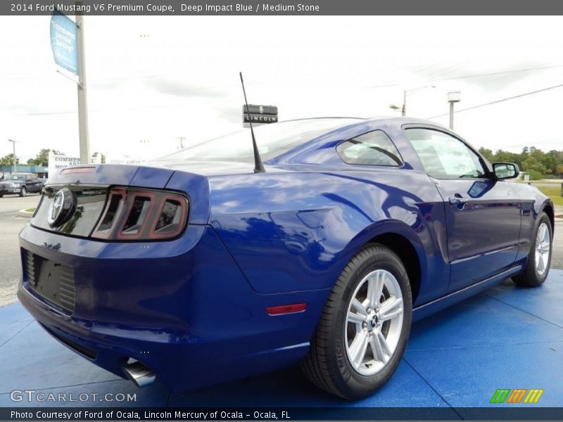 Deep Impact Blue / Medium Stone 2014 Ford Mustang V6 Premium Coupe