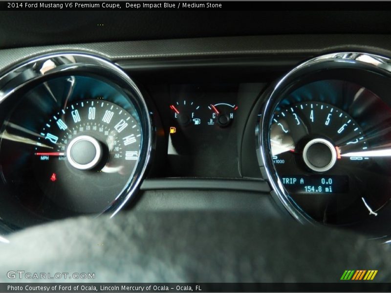 Deep Impact Blue / Medium Stone 2014 Ford Mustang V6 Premium Coupe