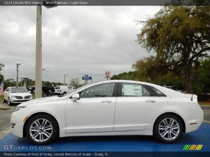  2014 MKZ Hybrid White Platinum