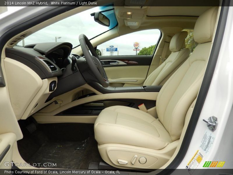 White Platinum / Light Dune 2014 Lincoln MKZ Hybrid